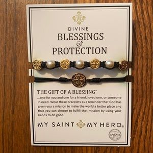 NWT My Saint My Hero Pearl Bracelet Set.